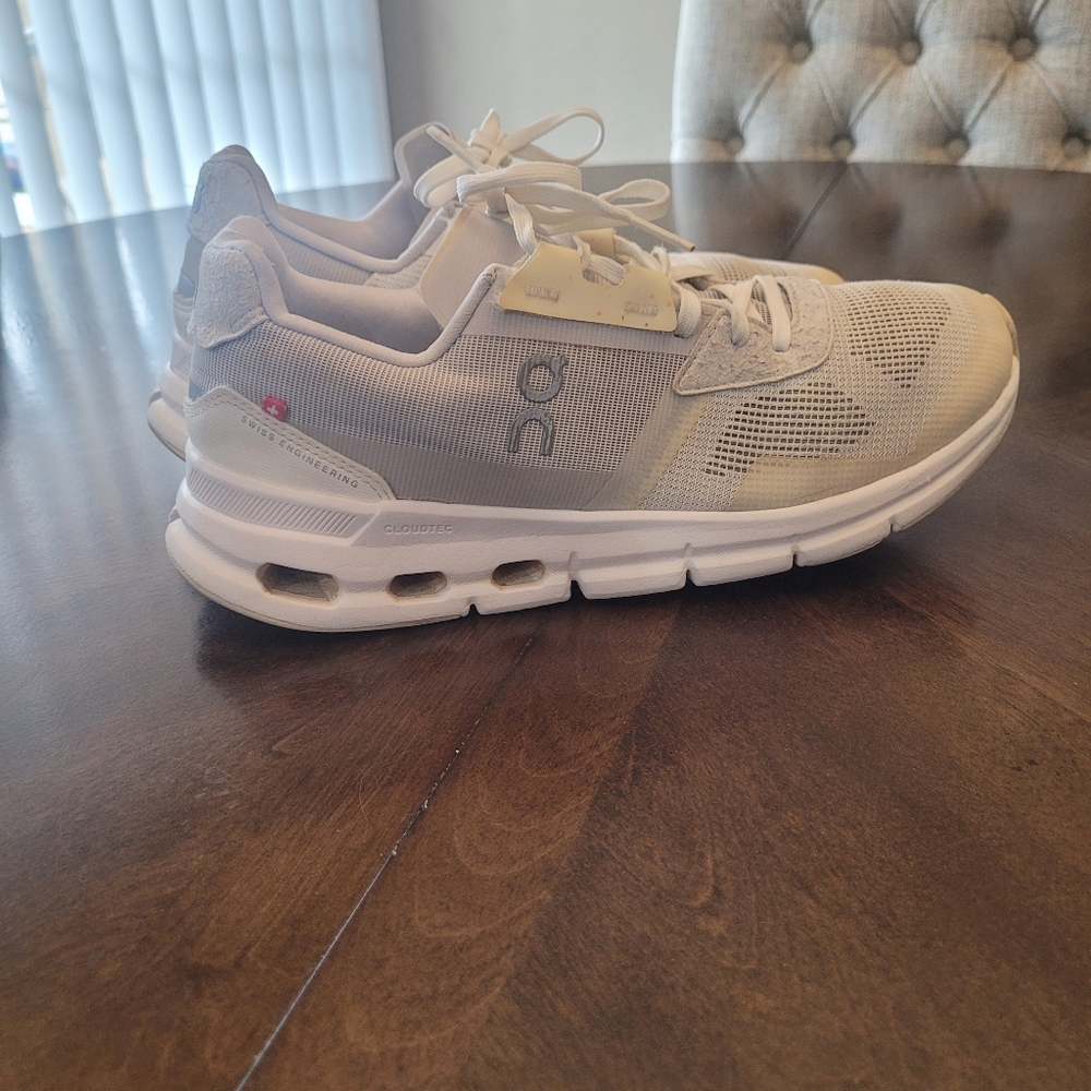 On Cloud Cloudrift Running White Sand Sneakers - image 1